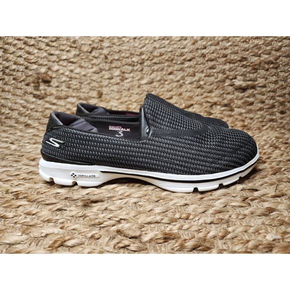 Skechers Go Walk 3 Women’s 10 Shoes Black Pink Slip On Comfort Walking Sneakers - Picture 5 of 12